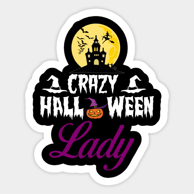 Crazy-Halloween-lady Sticker by Klouder360